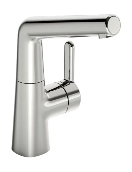 Einhebelmischer aus Chrom mit einer schlichten, ergonomischen Form. Hersteller ist HANSA. Geeignet für Waschtische.